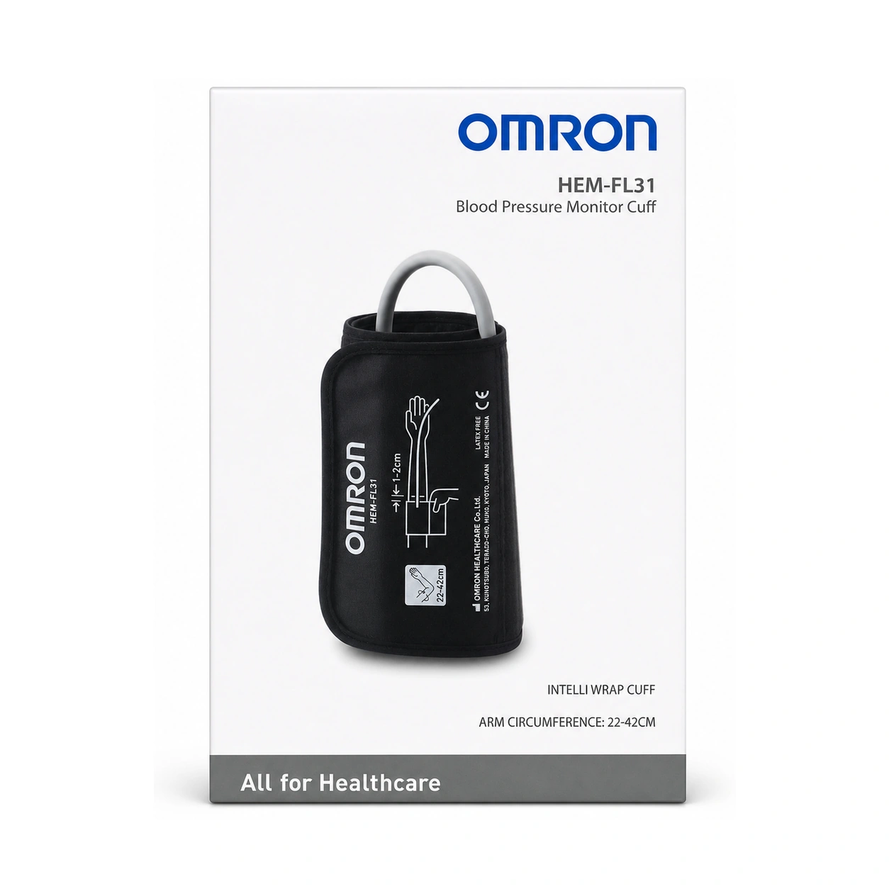 OMRON Intelli Wrap Upper Arm Blood Pressure Monitor Cuff HEM-FL31-E 22-42 cm x 1 Cuff