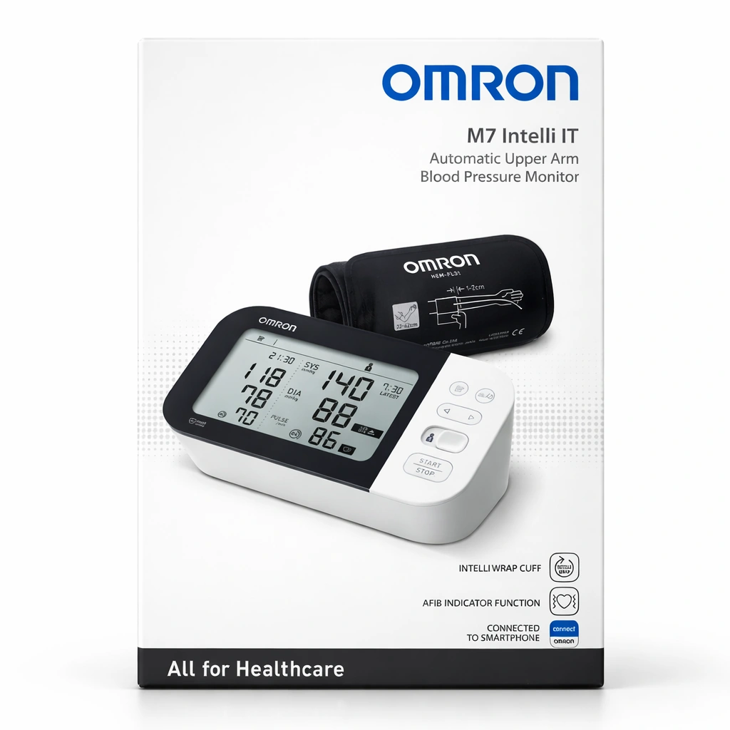 OMRON M7 Intelli IT Automatic Upper Arm Blood Pressure Monitor HEM-7361T-EBK