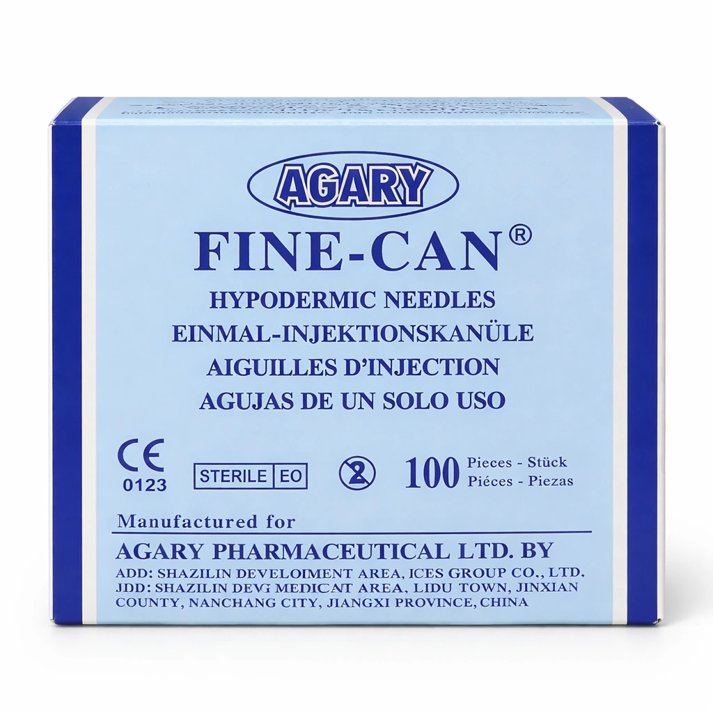 AGARY Fine-Can Hypodermic Needles 21G x 1 1/2 in (0.8 x 40 mm) x 100 pieces