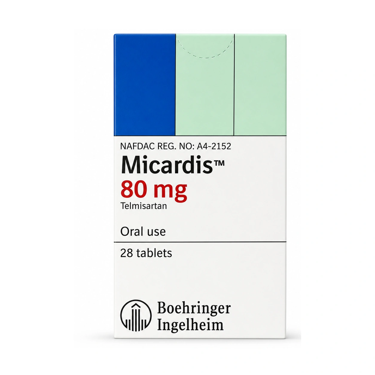 Micardis Telmisartan 80 mg Tablets x 28 Tablets