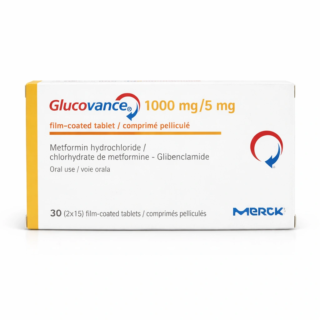 Glucovance 1000 mg/5 mg Film-Coated Tablets x 30 Tablets