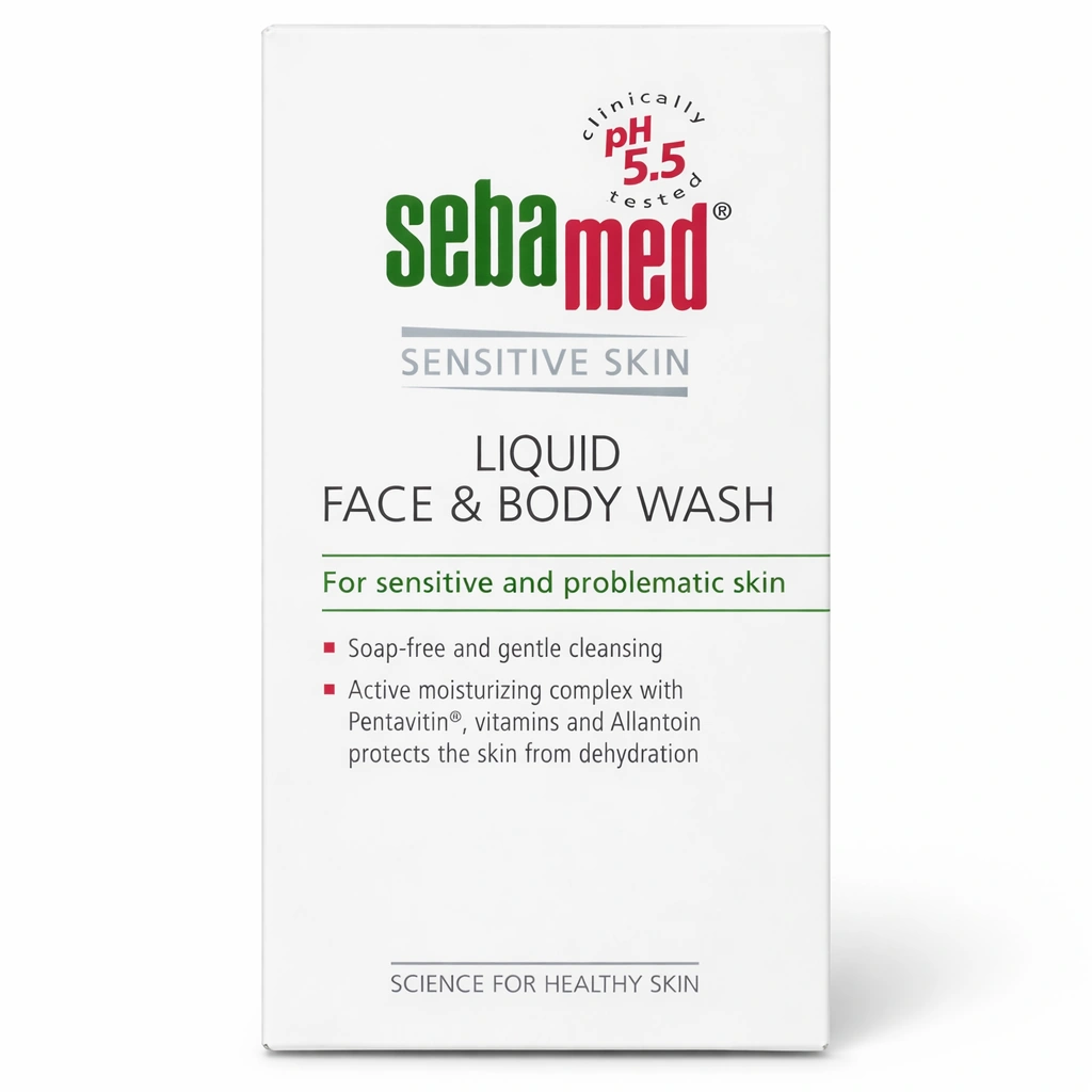 Sebamed Sensitive Skin Liquid Face & Body Wash 200 ml