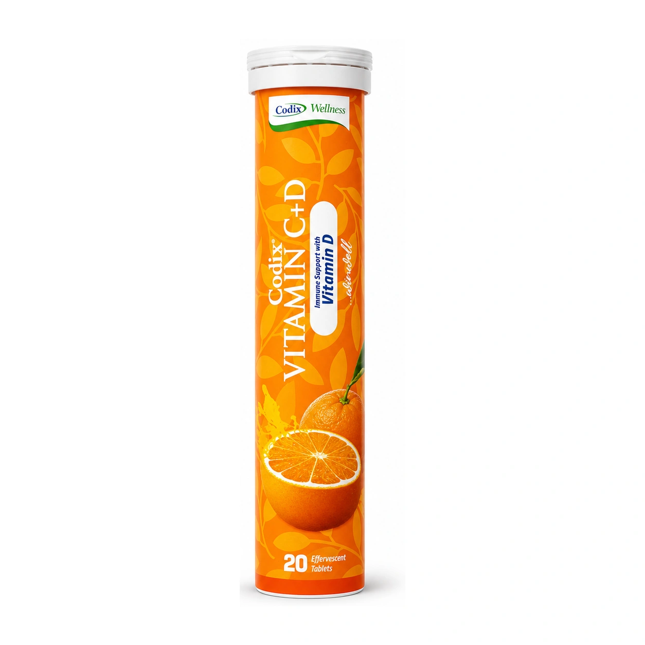 Codix Wellness Vitamin C + D Effervescent Tablets x 20 Tablets