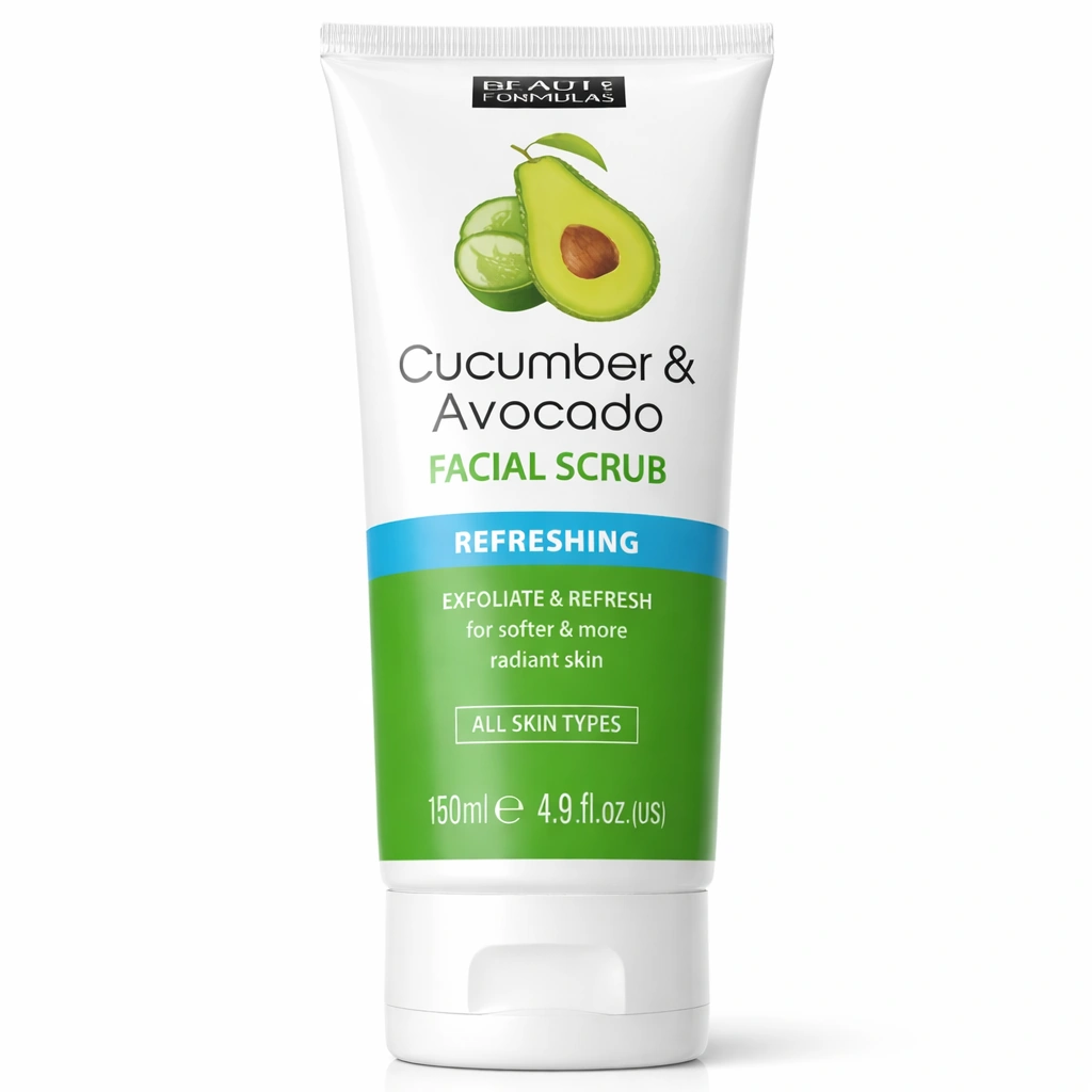 Beauty Formulas Cucumber & Avocado Facial Scrub 150 ml
