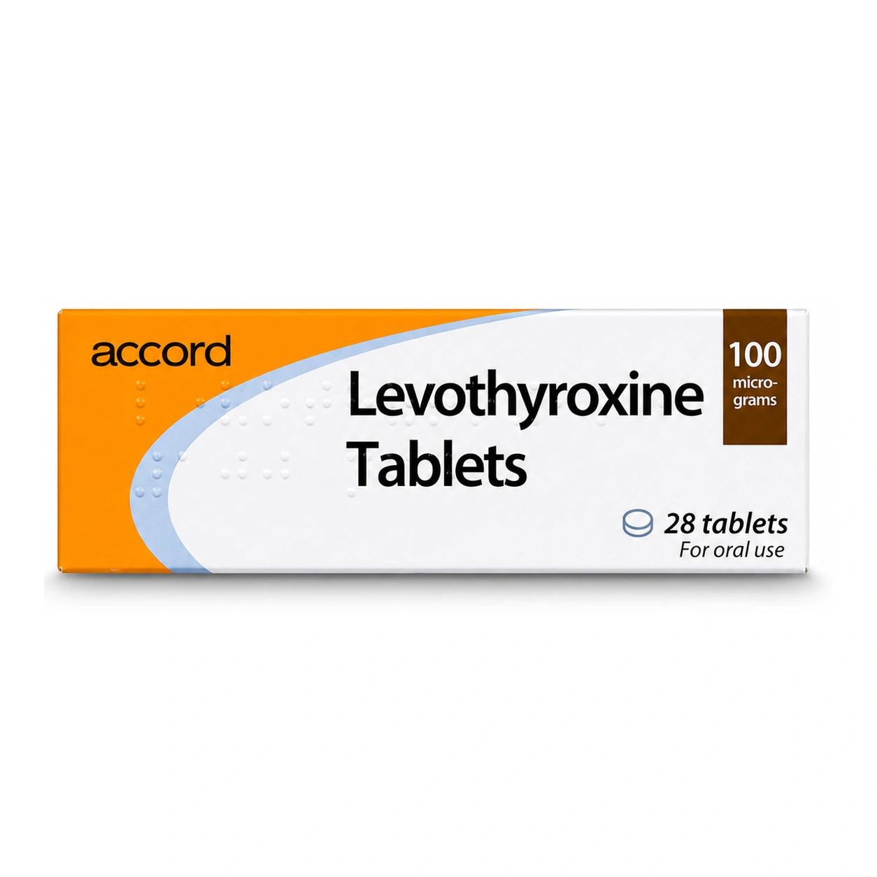 Accord Levothyroxine Sodium 100 micrograms Tablets x 28 Tablets