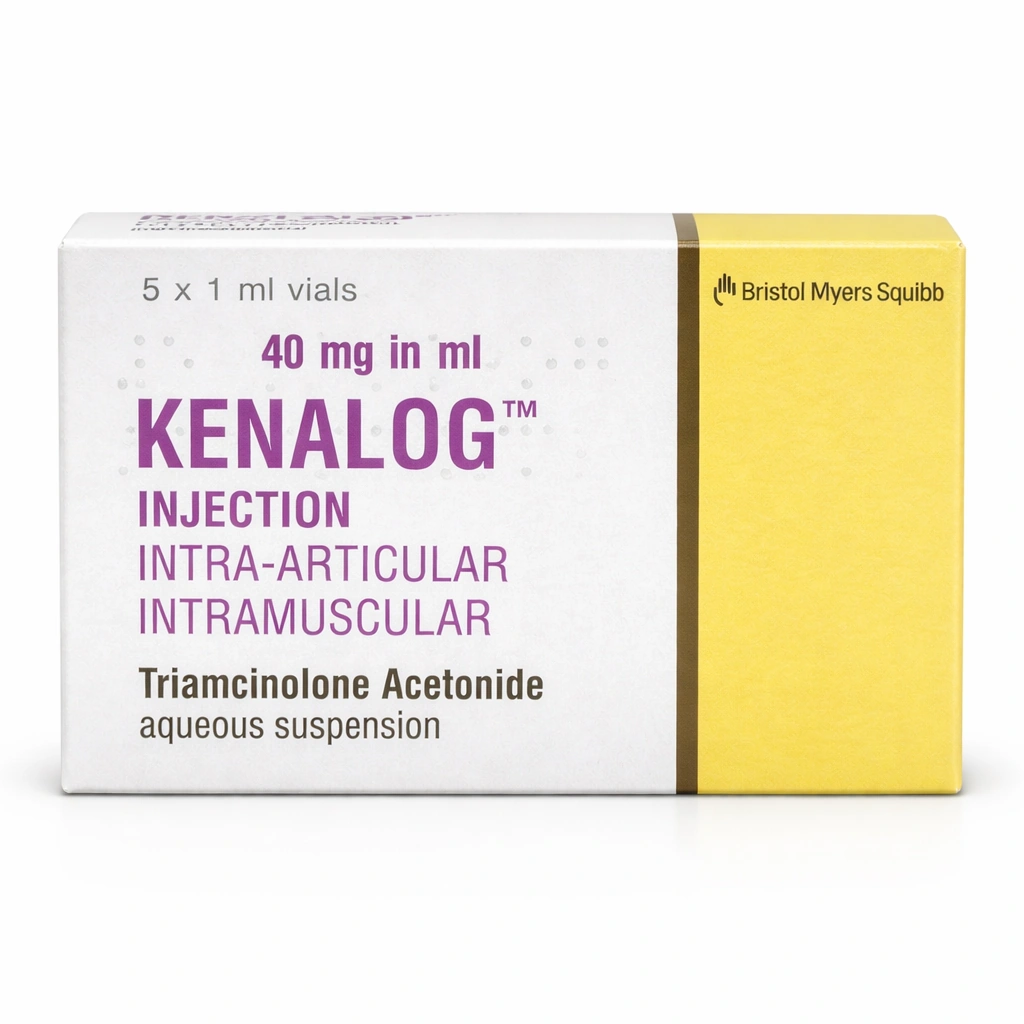 Kenalog Triamcinolone Acetonide 40 mg/ml Suspension for Injection 5 x 1 ml Vials