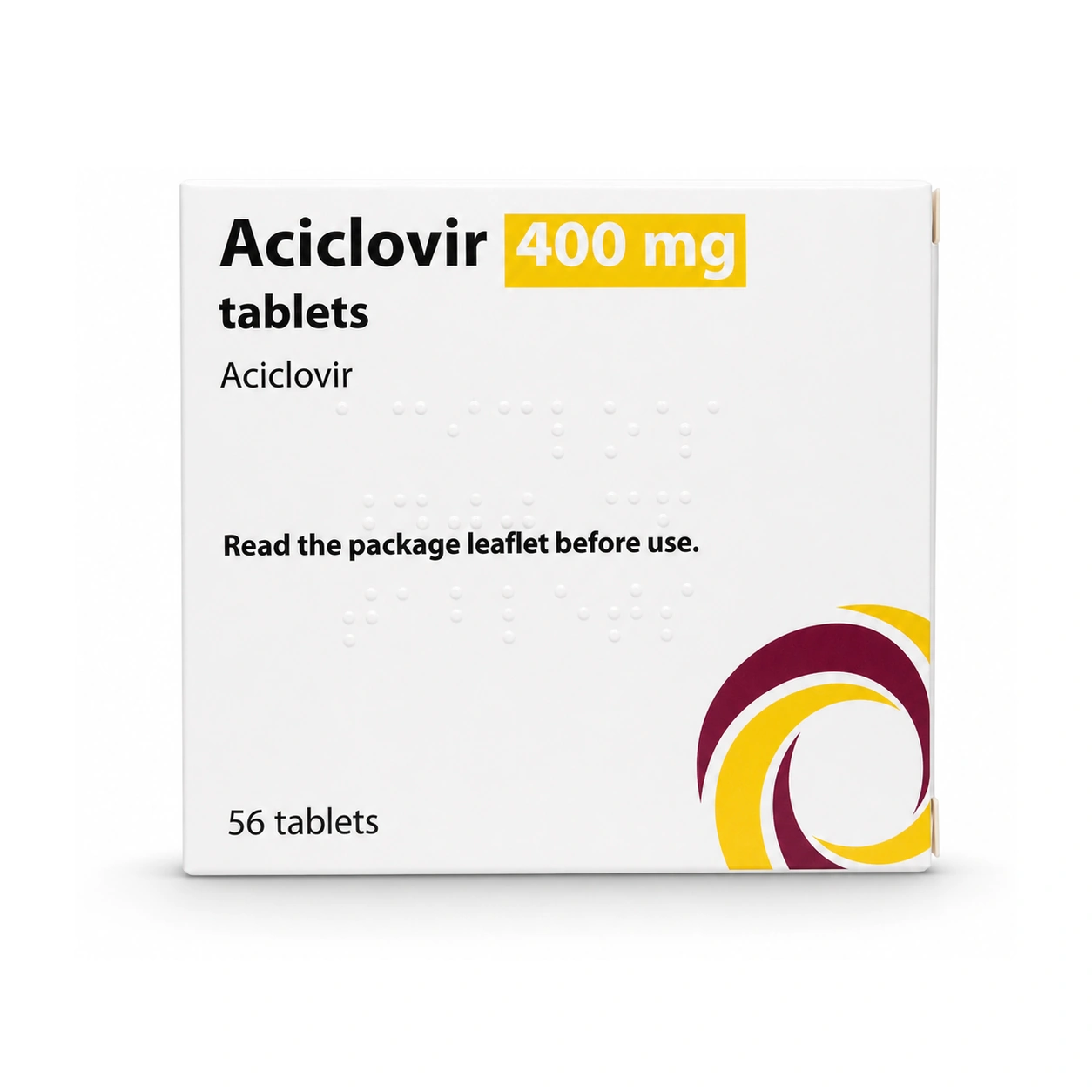 SUN PHARMA Aciclovir 400 mg Dispersible Tablets x 56 Tablets