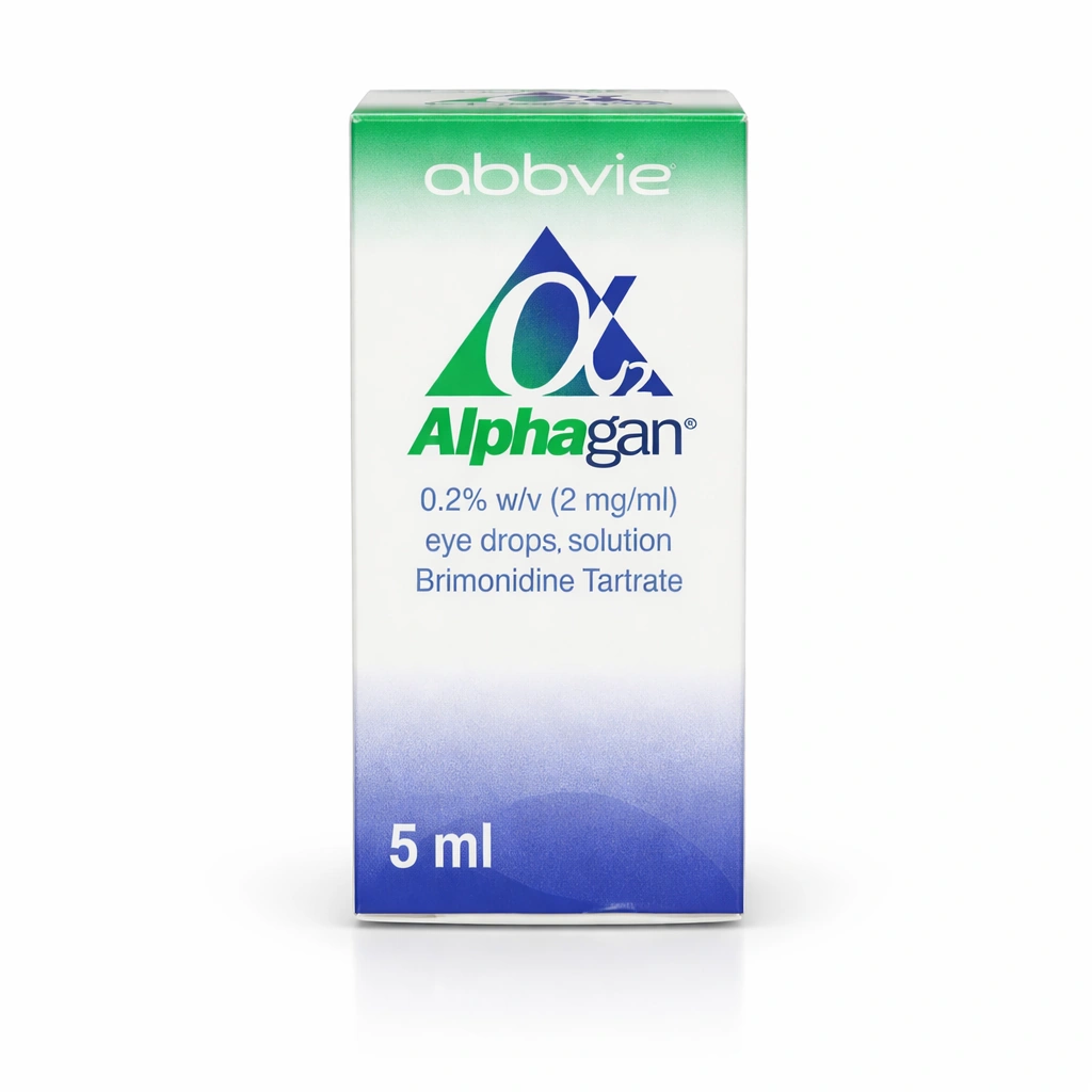 Alphagan Brimonidine Tartrate Eye Drops Solution 0.2% w/v (2 mg/ml) 5 ml