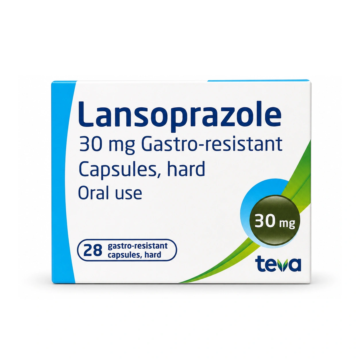 Teva Lansoprazole 30 mg Gastro-resistant Capsules, hard x 28 Capsules