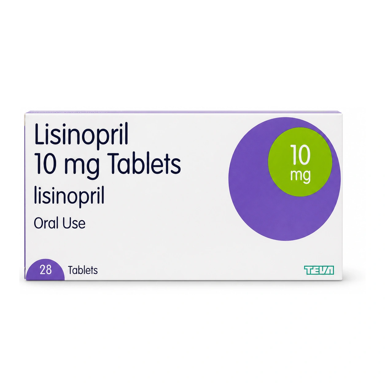 Teva Lisinopril 10 mg Tablets x 28 Tablets
