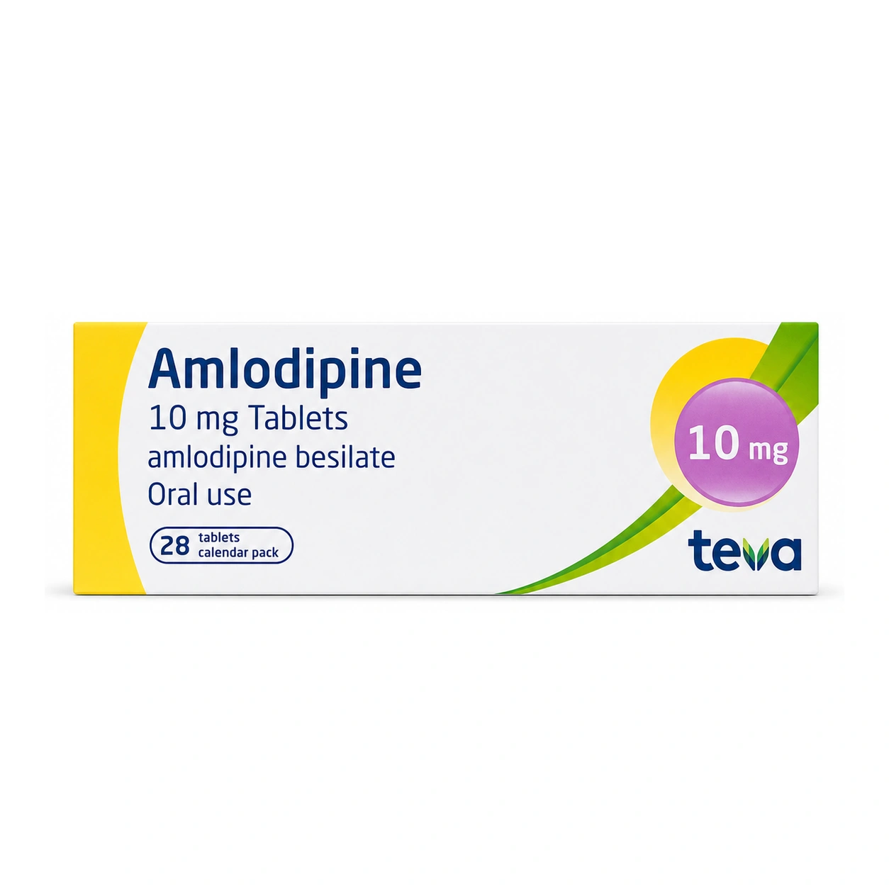 Teva Amlodipine Besilate 10 mg Tablets x 28 Tablets