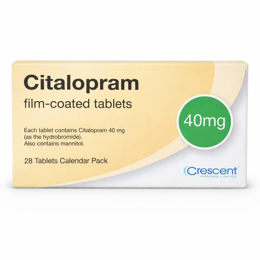 Crescent Citalopram 40 mg Film-Coated Tablets x 28 Tablets