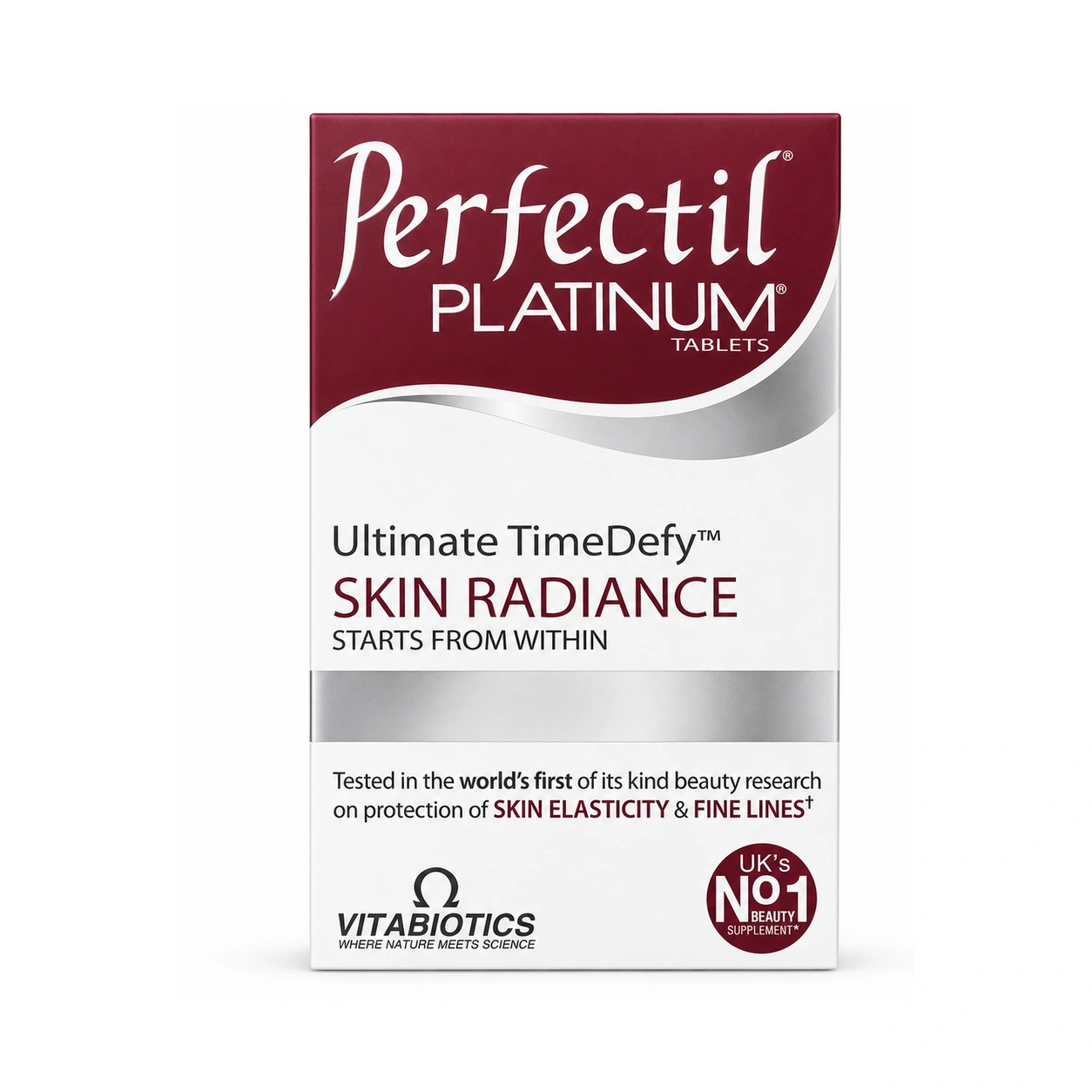 Vitabiotics Perfectil Platinum Radiance TimeDefy Beauty Supplement x 60 Tablets