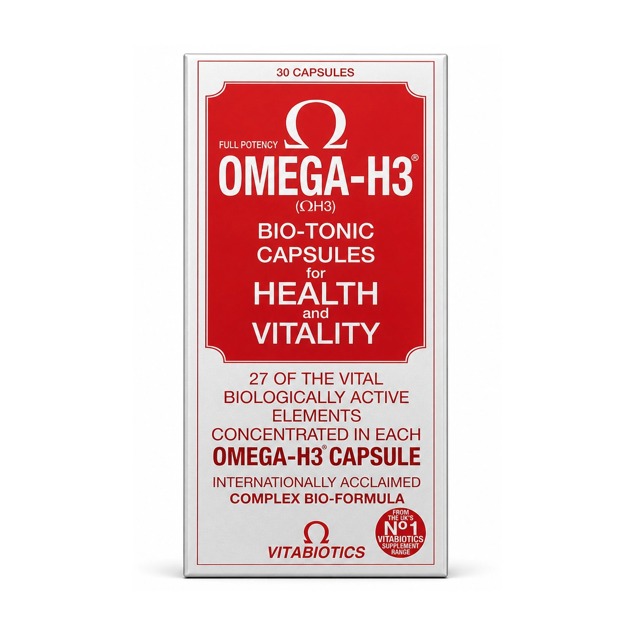 Vitabiotics Omega-H3 Original Capsules x 30 Capsules