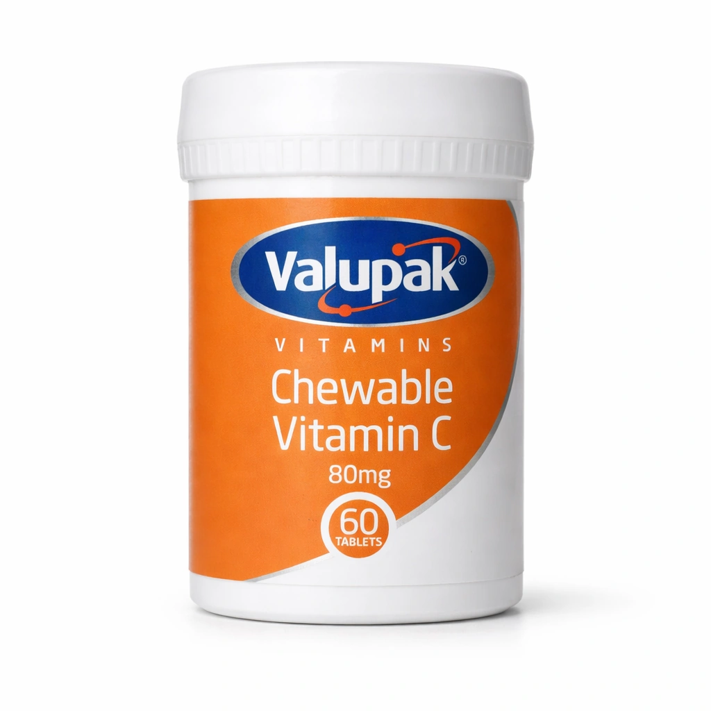 Valupak Chewable Vitamin C 80 mg x 60 Tablets