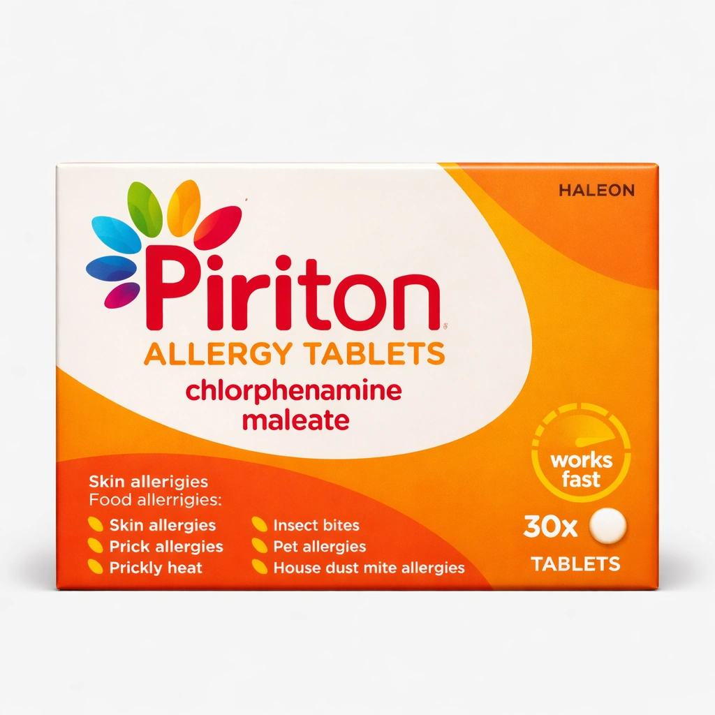 Piriton Allergy Tablets Chlorphenamine Maleate 4 mg x 30 Tablets