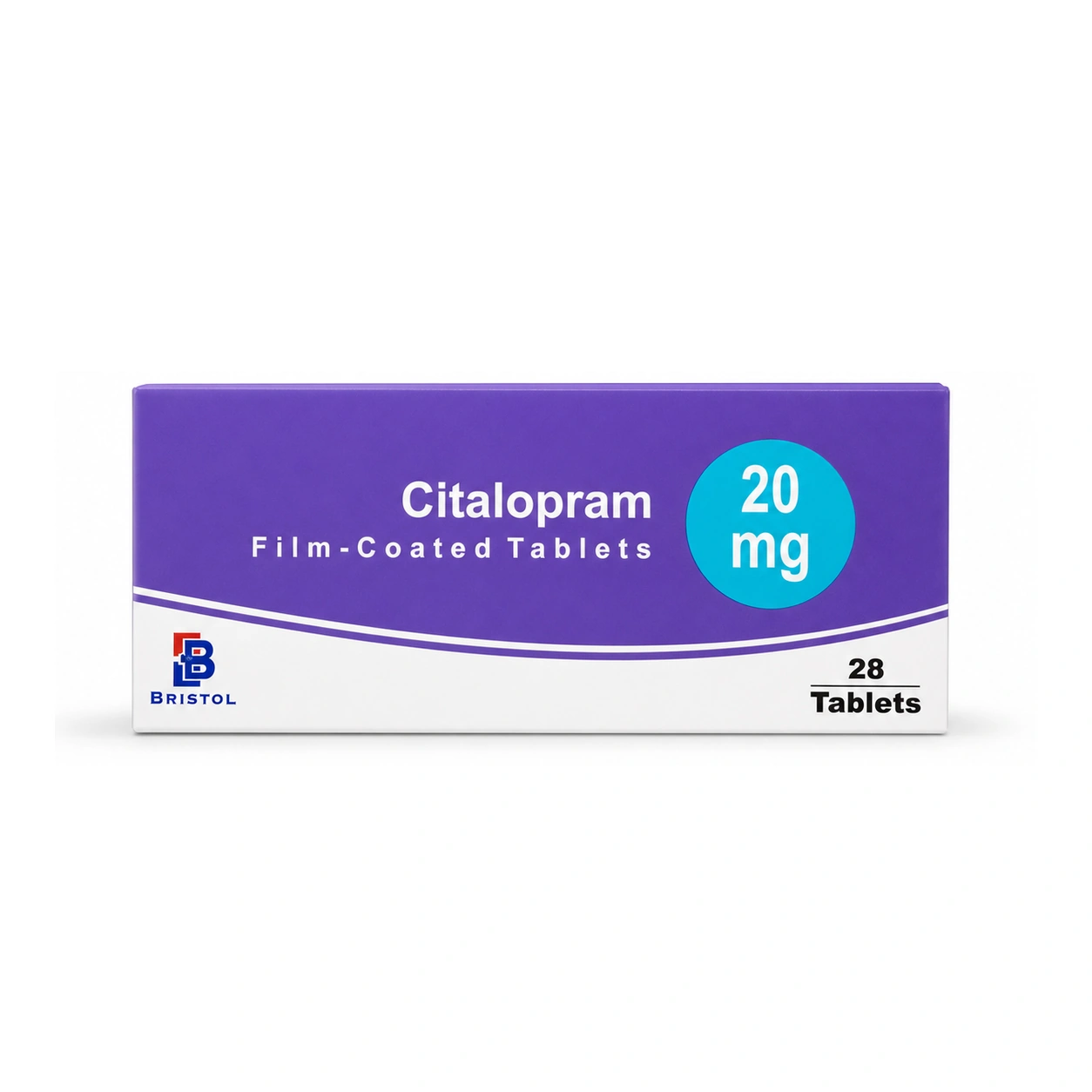 Bristol Citalopram 20 mg Film-Coated Tablets x 28 Tablets