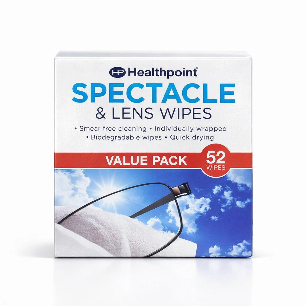 Healthpoint Spectacle & Lens Wipes x 52 wipes