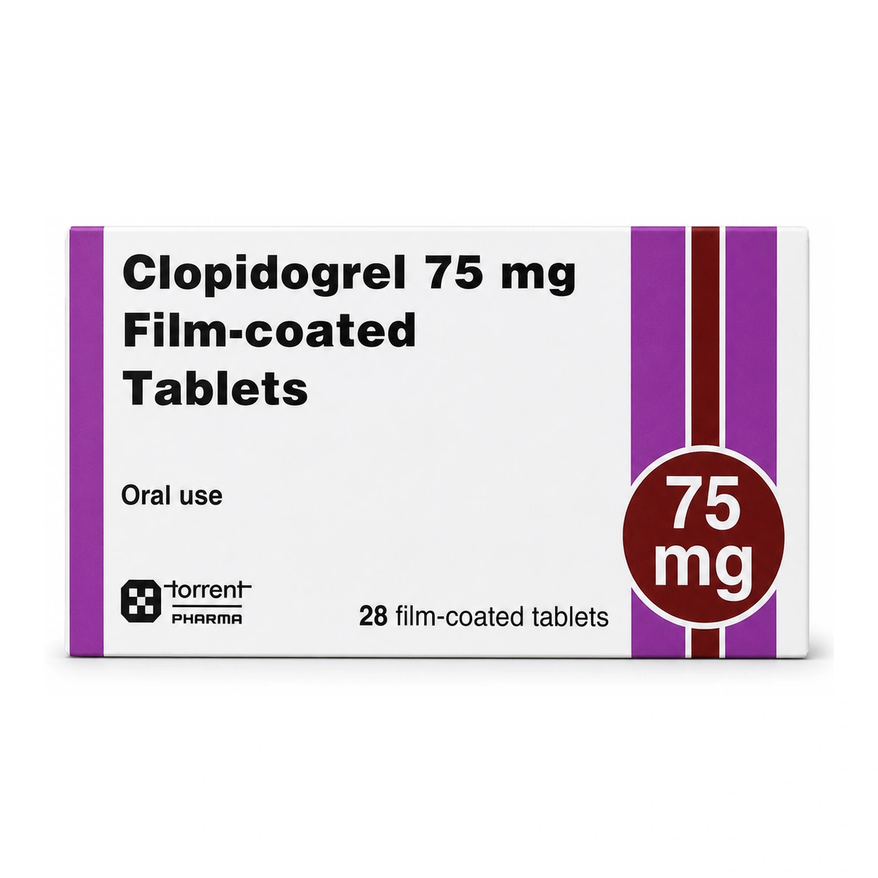 Torrent Clopidogrel 75 mg Film-Coated Tablets x 28 Tablets