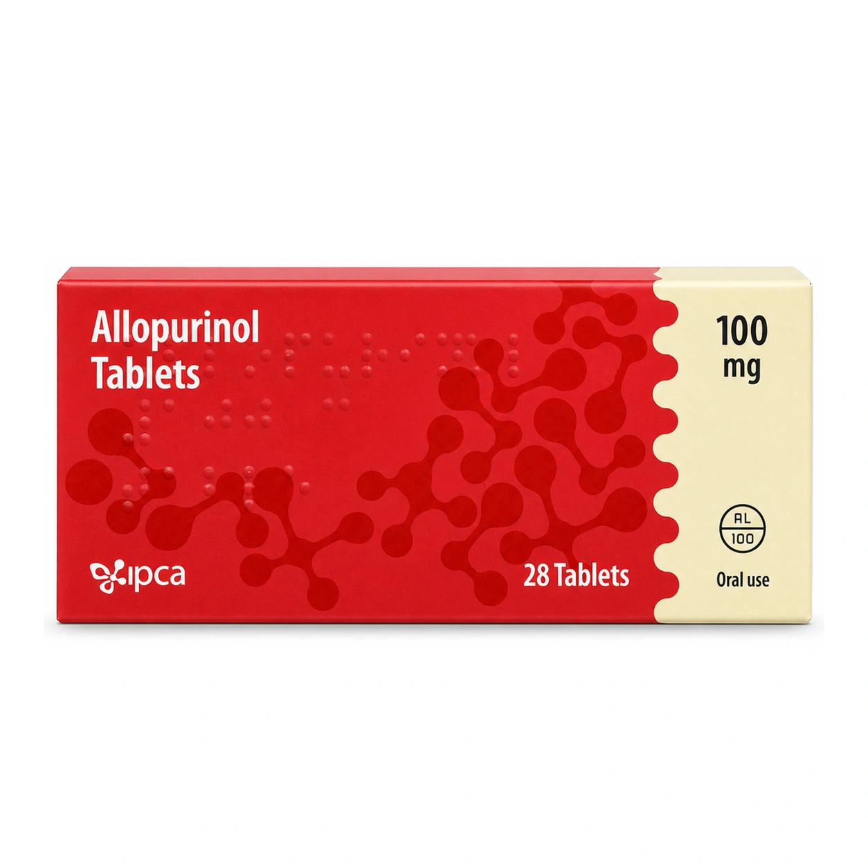 Ipca Allopurinol 100 mg Tablets x 28 Tablets