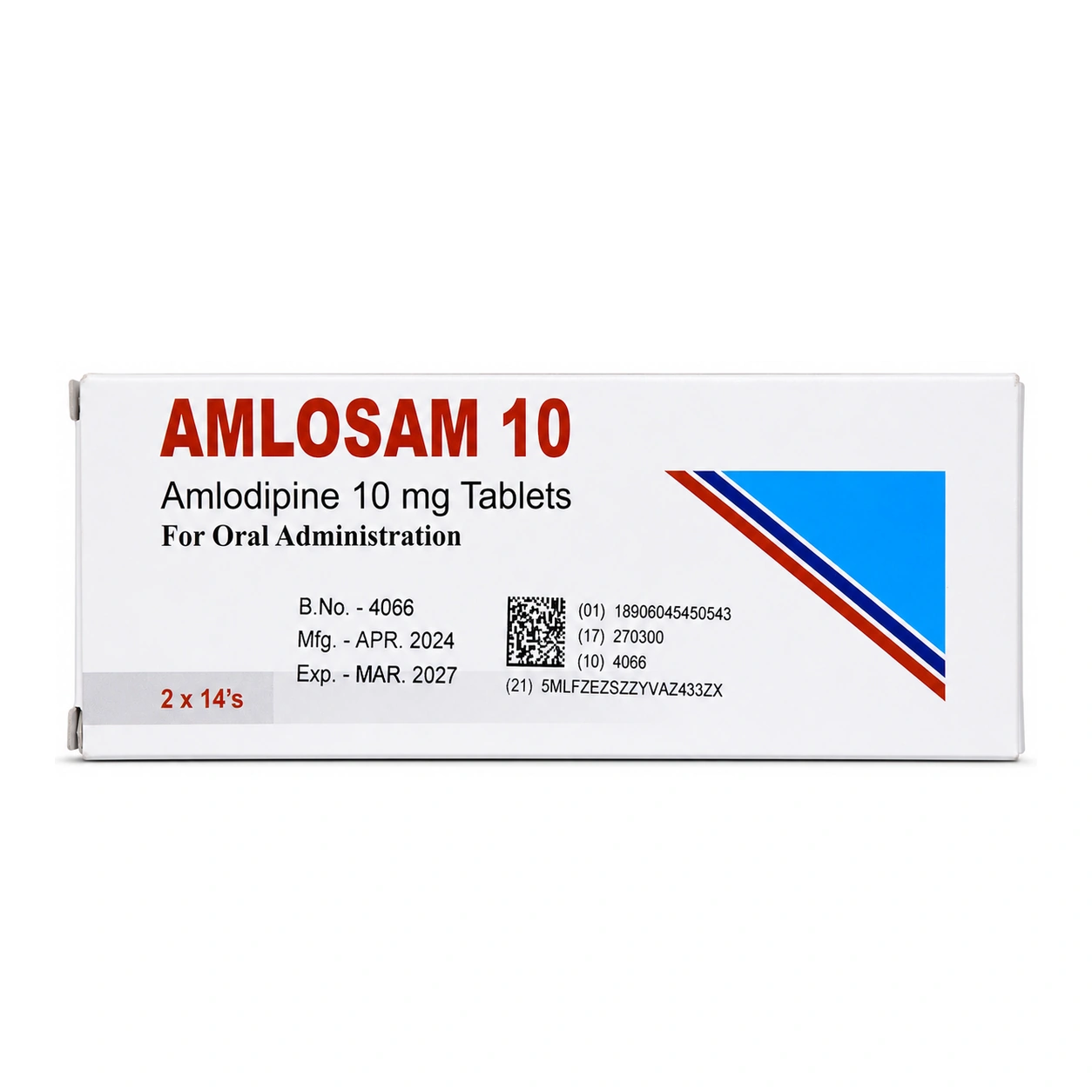 Amlosam Amlodipine 10 mg Tablets x 28 Tablets