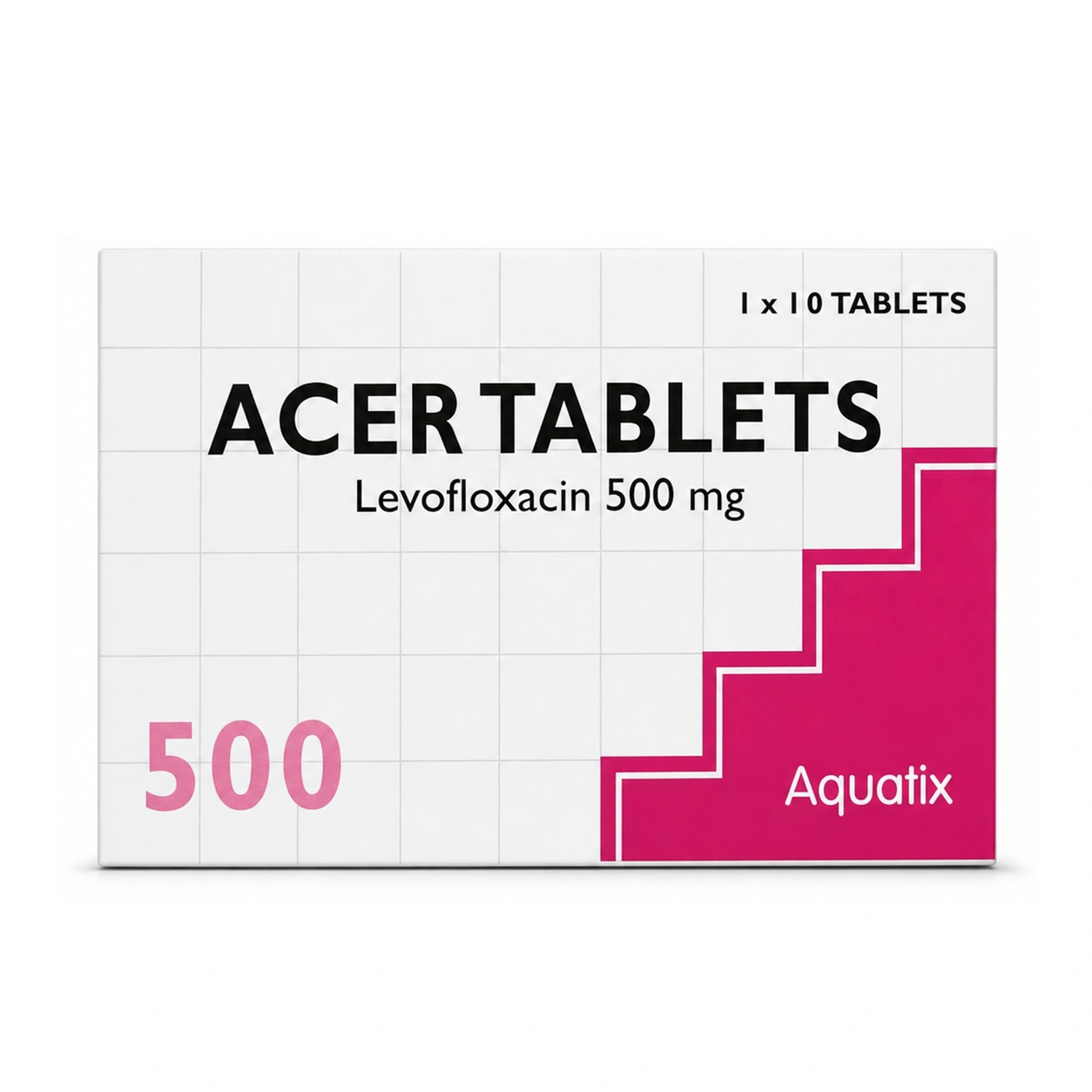 Acer Levofloxacin 500 mg Tablets x 10 Tablets