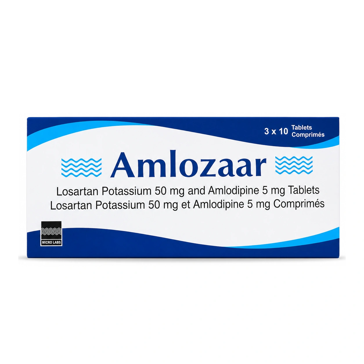 Amlozaar Losartan Potassium 50 mg and Amlodipine 5 mg Film-Coated Tablets x 30 Tablets