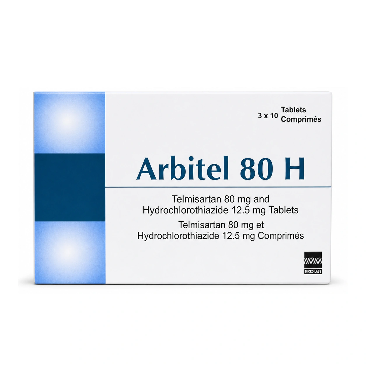 Arbitel-H Telmisartan and Hydrochlorothiazide Tablets 80 mg/12.5 mg x 30 Tablets