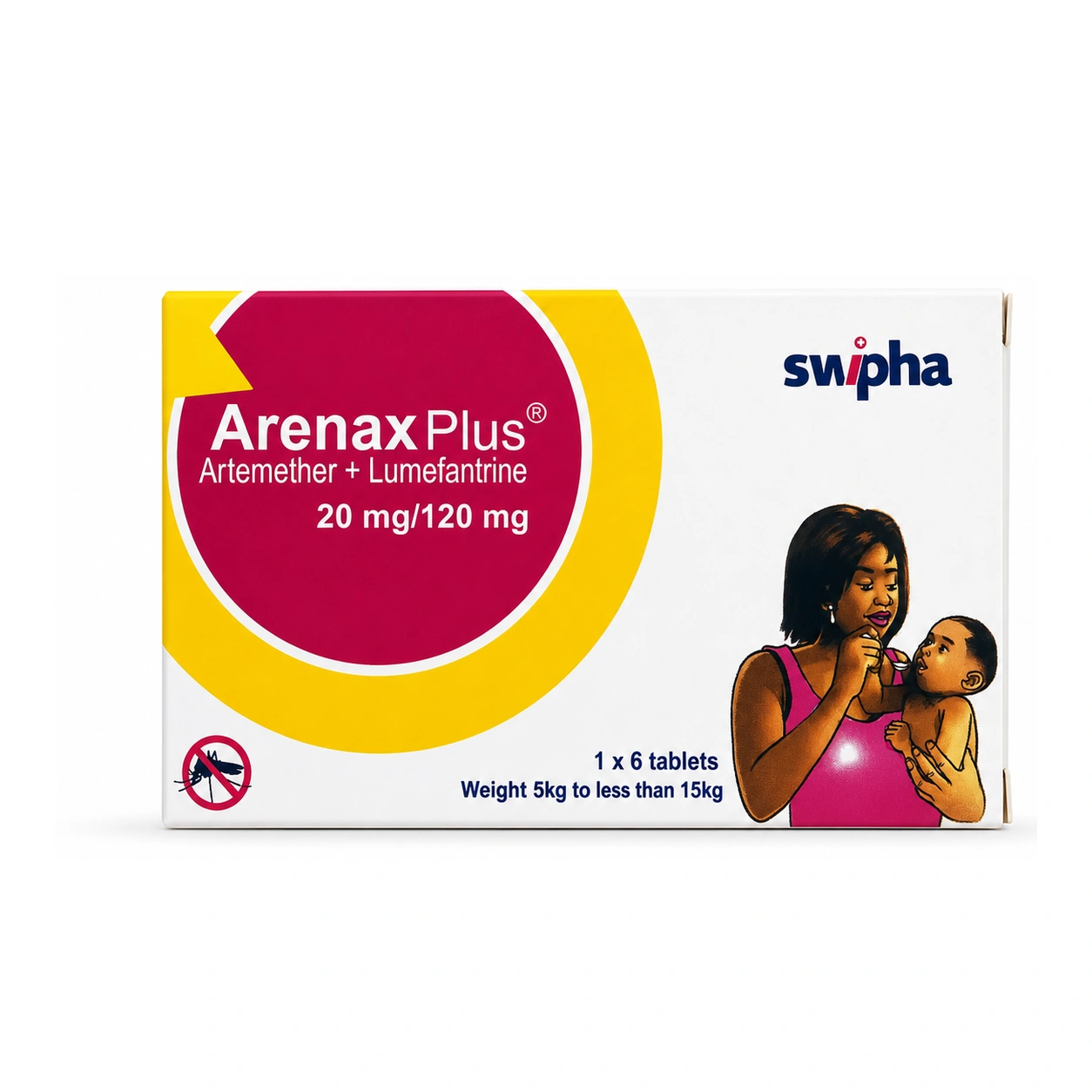 Arenax Plus Artemether + Lumefantrine 20 mg/120 mg Tablets x 6 Tablets