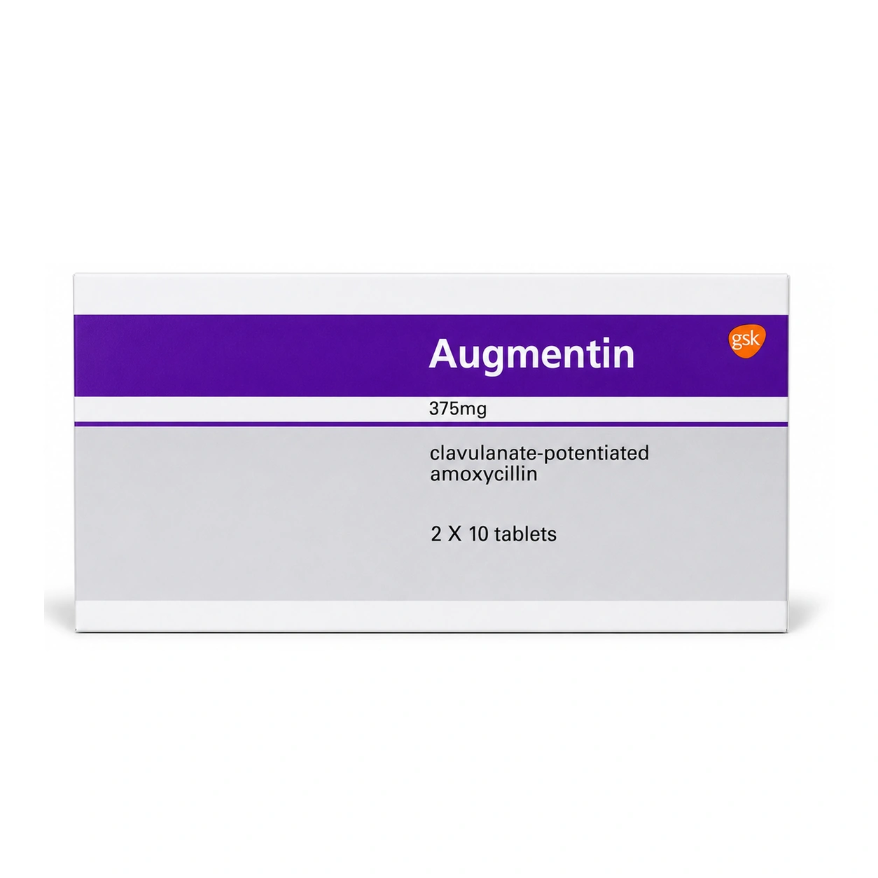 Augmentin Co-amoxiclav 375 mg Film-Coated Tablets x 20 Tablets