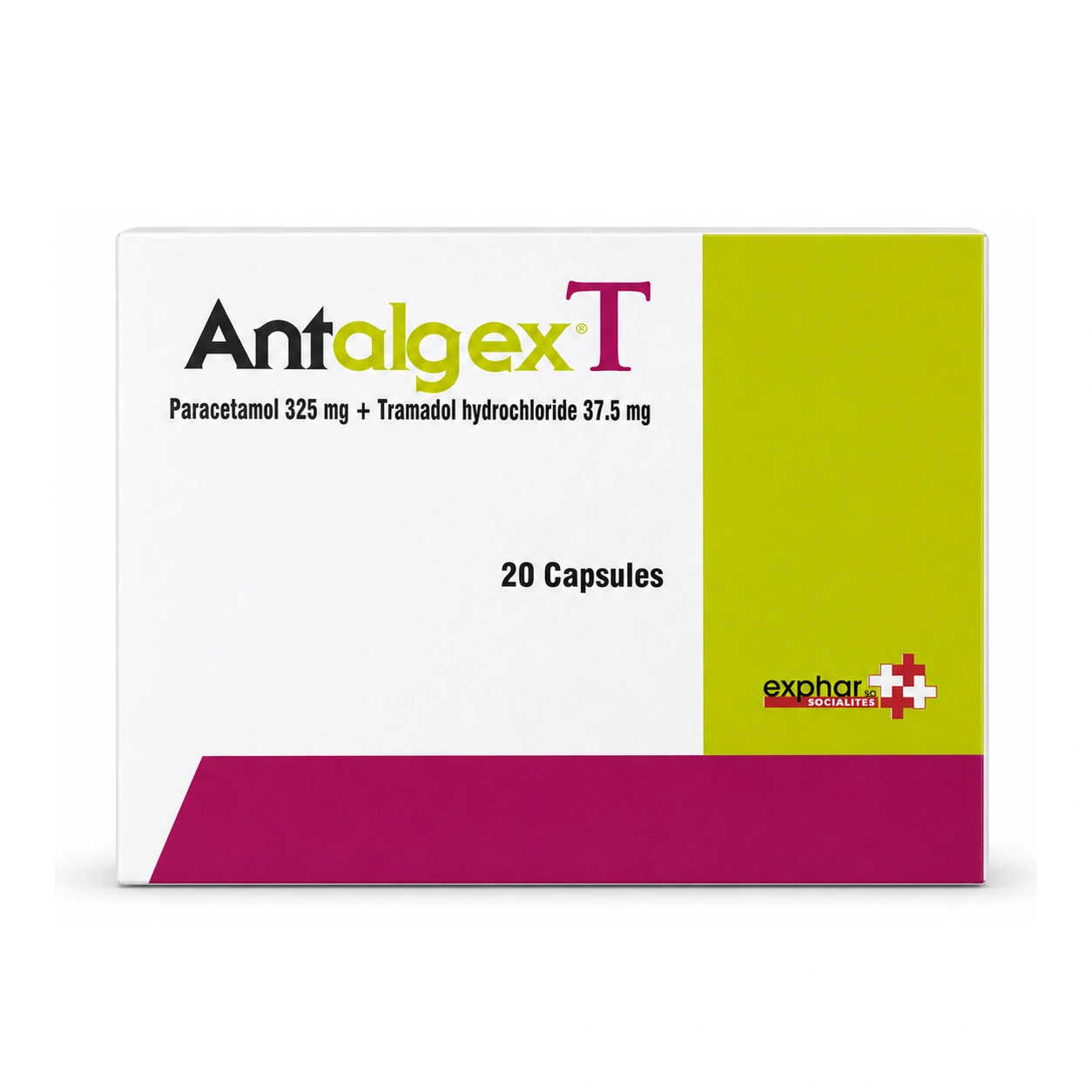 Antalgex T Tramadol Hydrochloride 37.5 mg + Paracetamol 325 mg Capsules x 20 Capsules