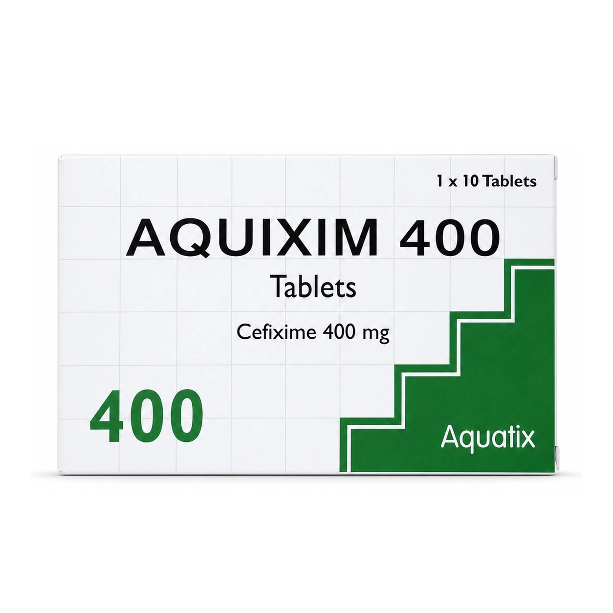 Aquixim 400 Cefixime 400 mg Film-Coated Tablets x 10 Tablets