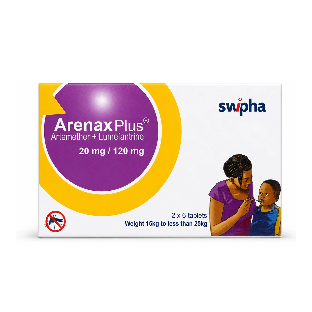 Arenax Plus Artemether/Lumefantrine 20 mg/120 mg Tablets x 12 Tablets