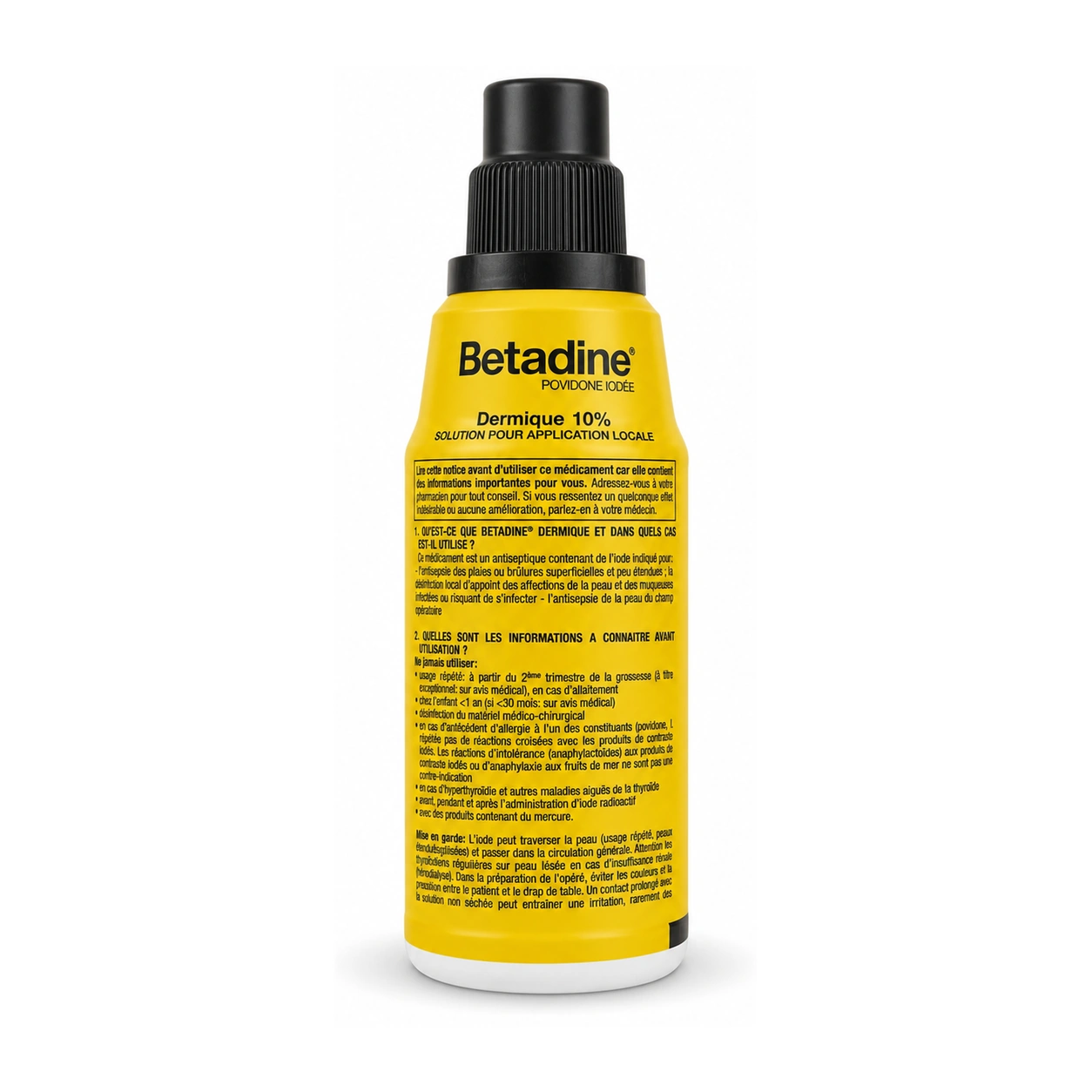 Betadine Dermique 10% Povidone-Iodine Topical Solution 125 ml