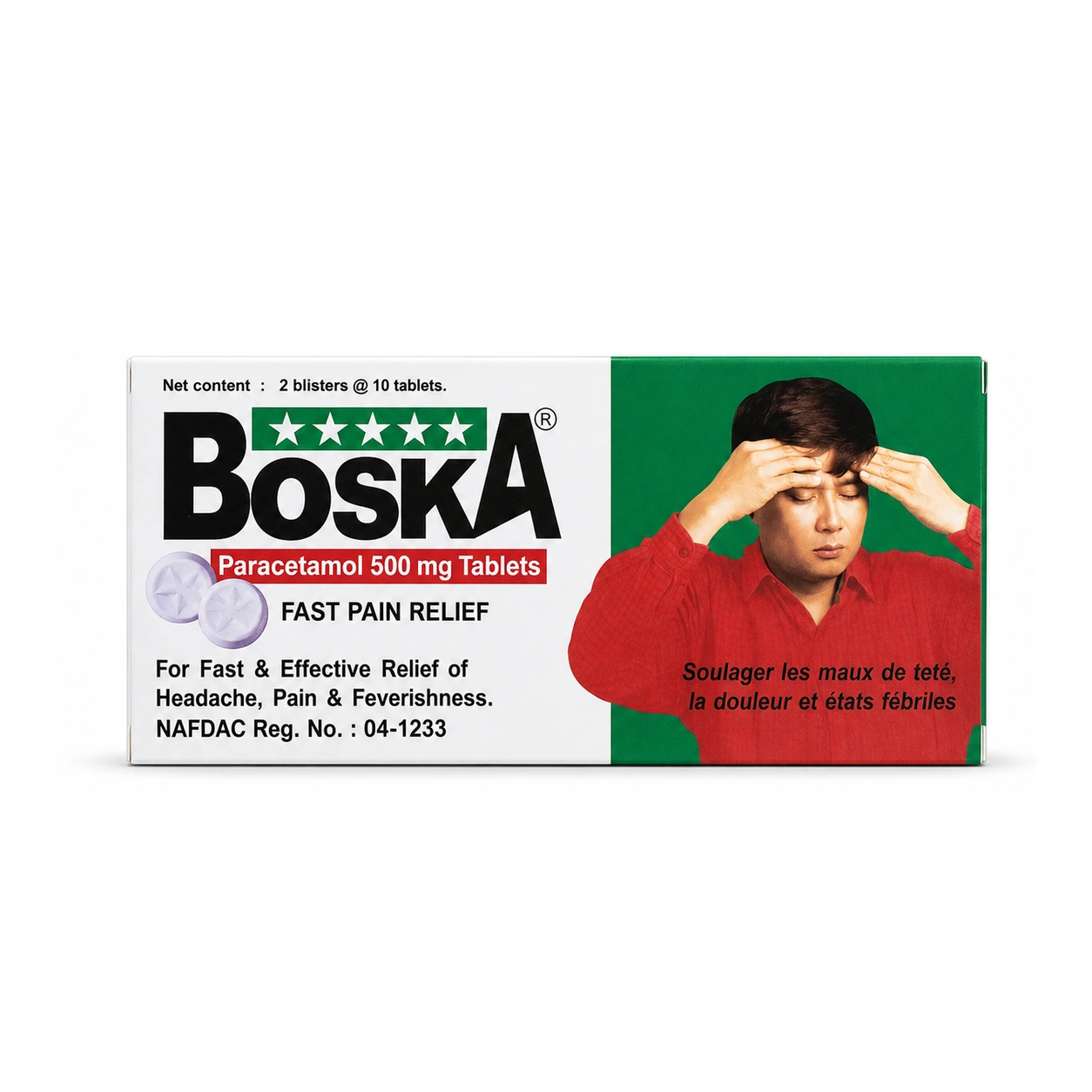 Boska Paracetamol 500 mg Tablets x 20 Tablets