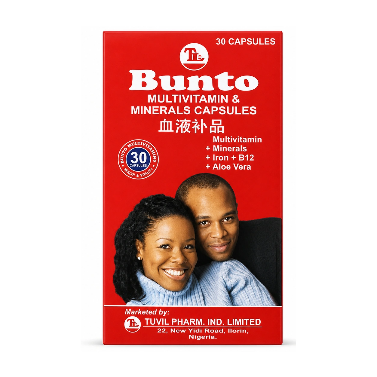 Bunto Multivitamin & Minerals Capsules x 30 Capsules
