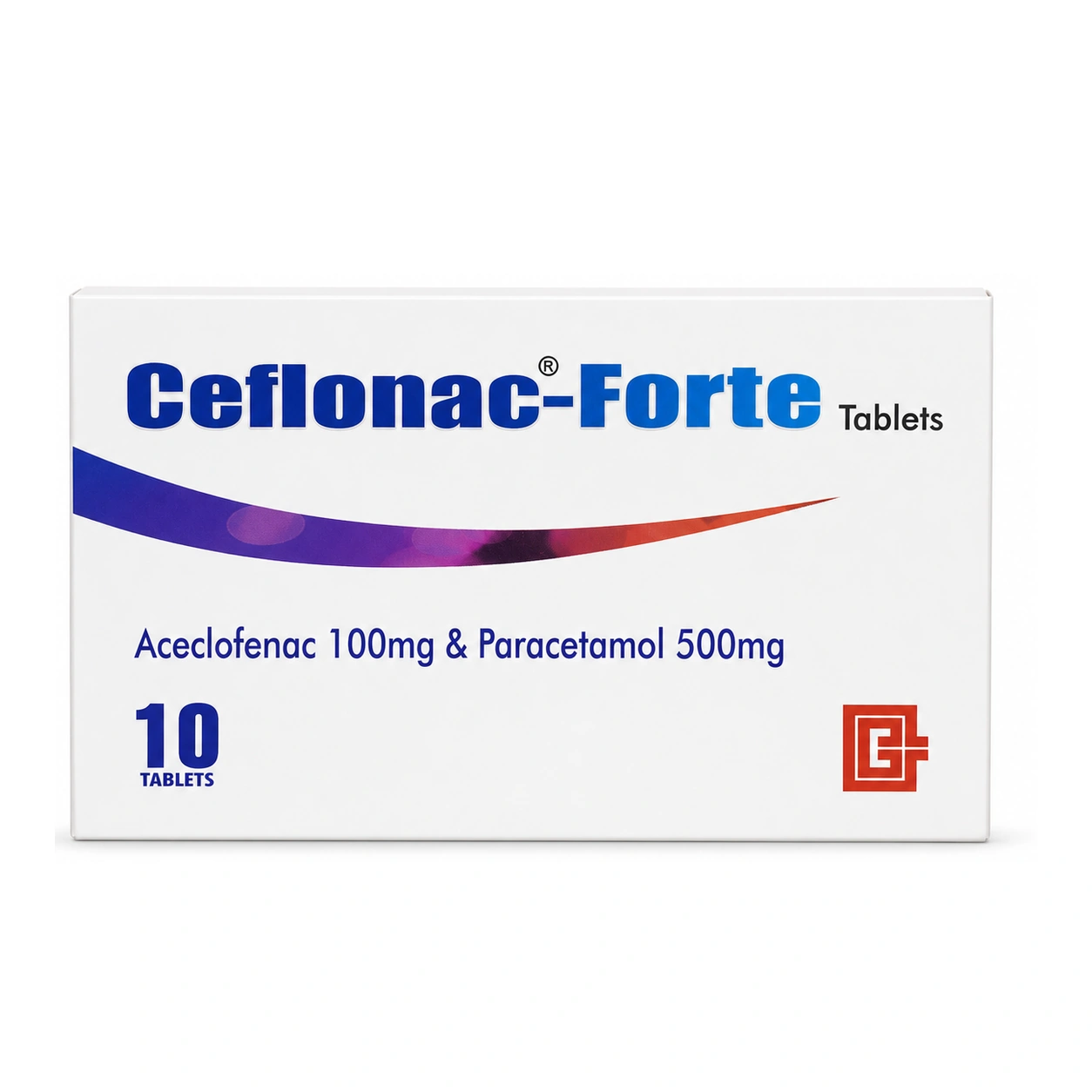 Ceflonac-Forte Aceclofenac 100 mg + Paracetamol 500 mg Film-Coated Tablets x 10 Tablets
