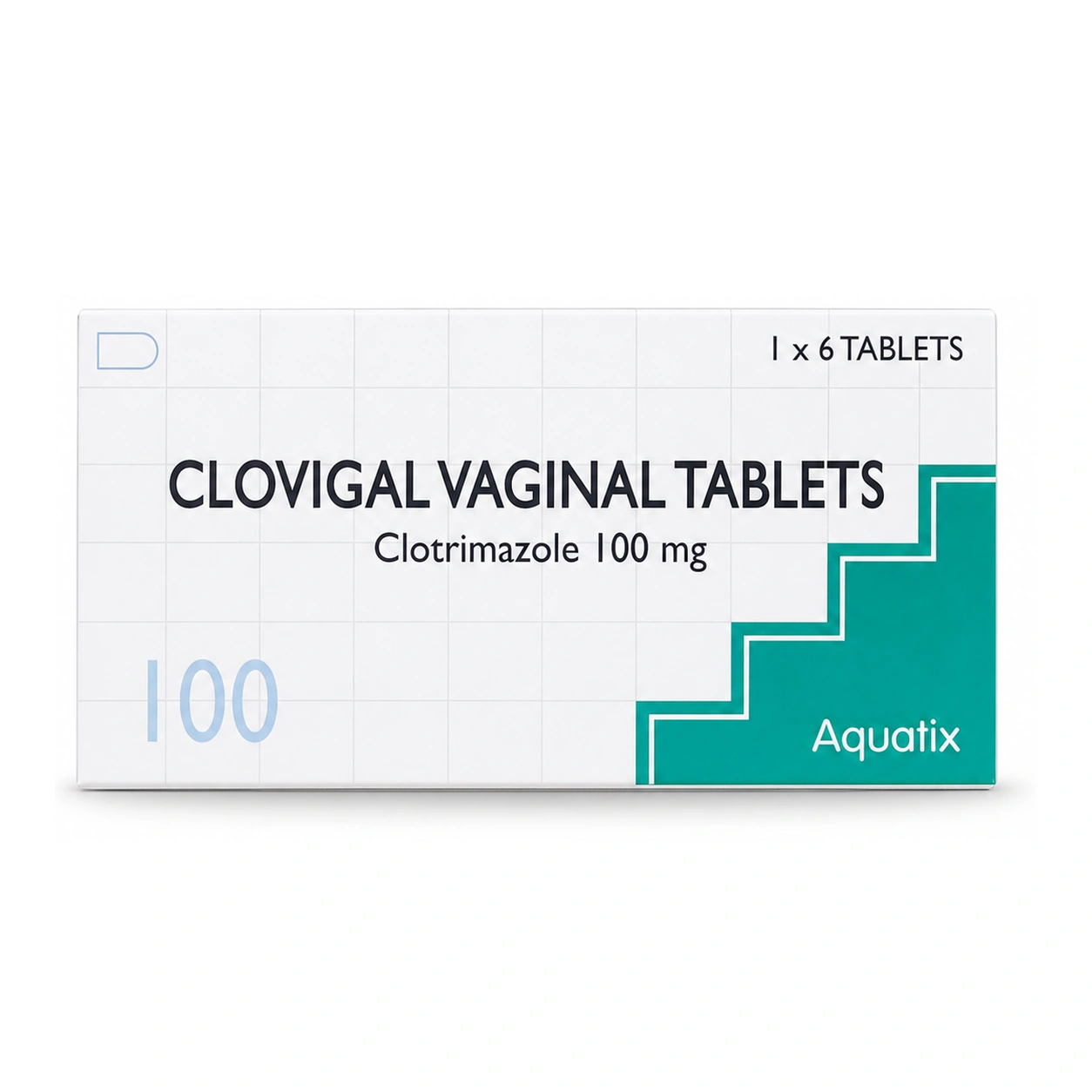 Clovigal Clotrimazole Vaginal Tablets BP 100 mg x 6 Tablets