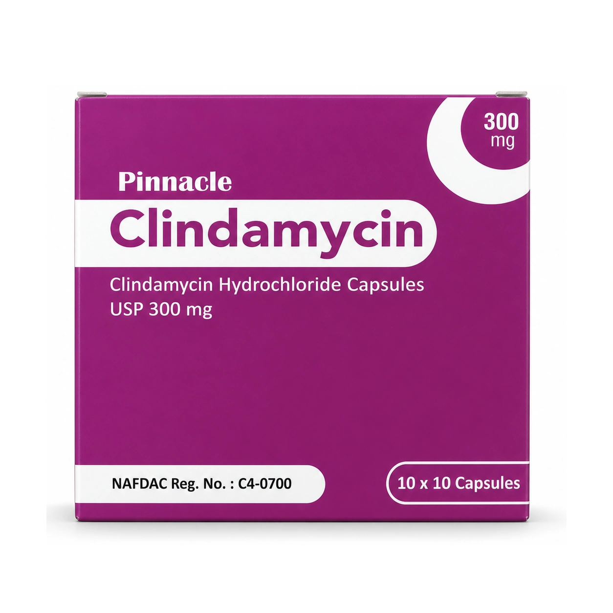 Pinnacle Clindamycin Hydrochloride USP 300 mg Capsules x 100 Capsules