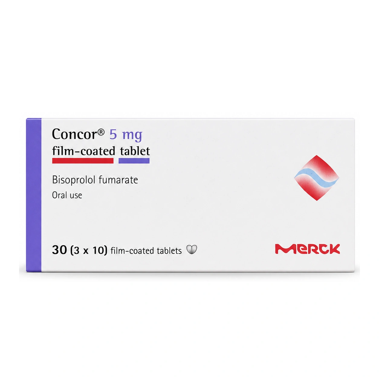 Concor Bisoprolol Fumarate 5 mg Film-Coated Tablets x 30 Tablets