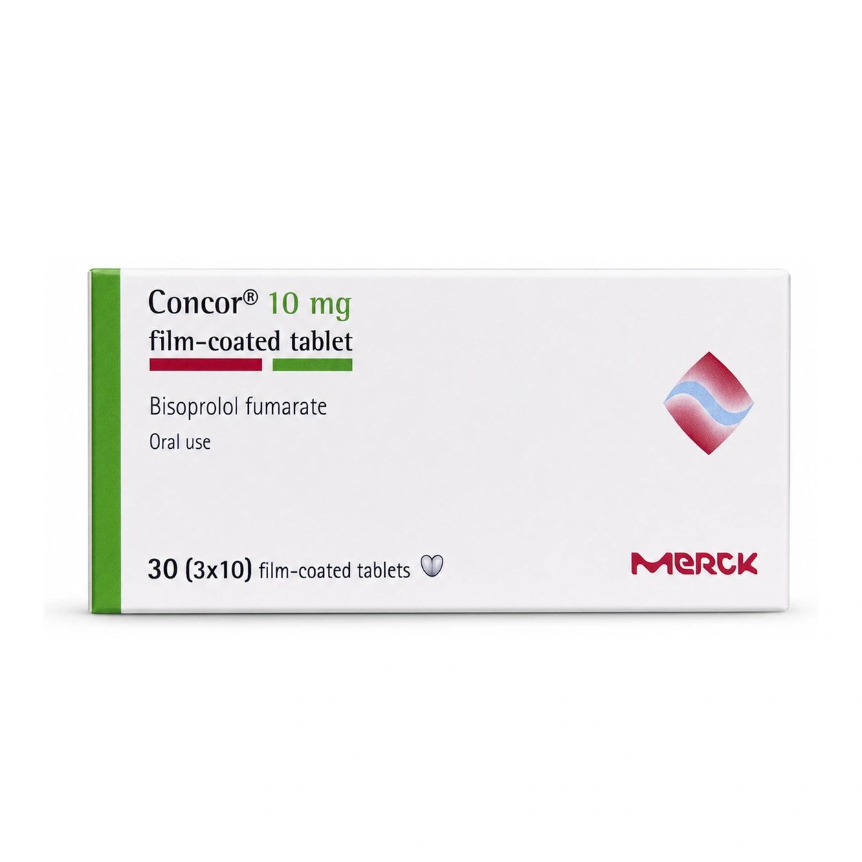 Concor Bisoprolol Fumarate 10 mg Film-Coated Tablets x 30 Tablets