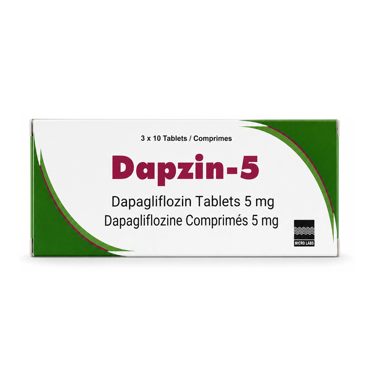 Dapzin-5 Dapagliflozin 5 mg Film-Coated Tablets x 30 Tablets