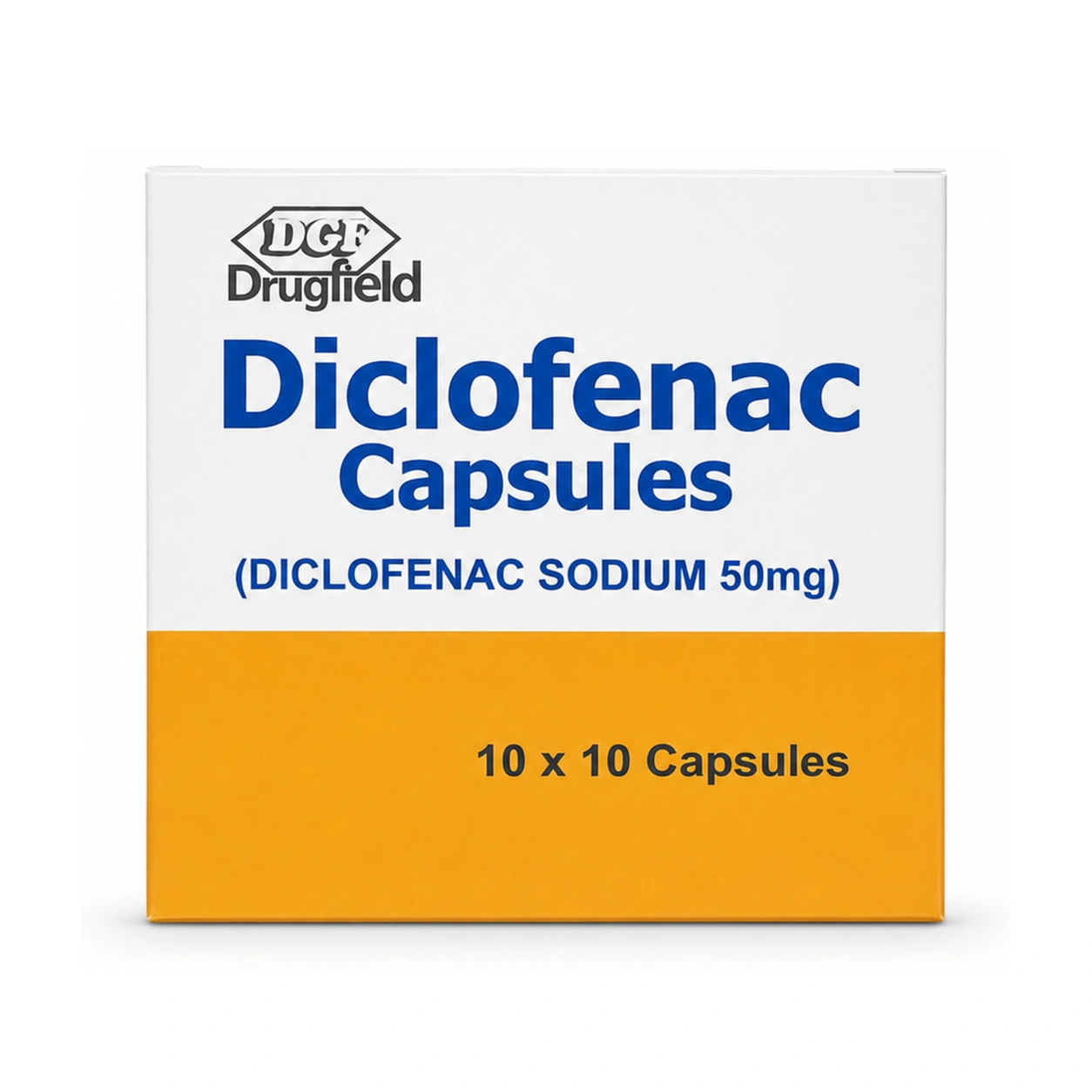 Drugfield Diclofenac Sodium 50 mg Capsules x 100 Capsules