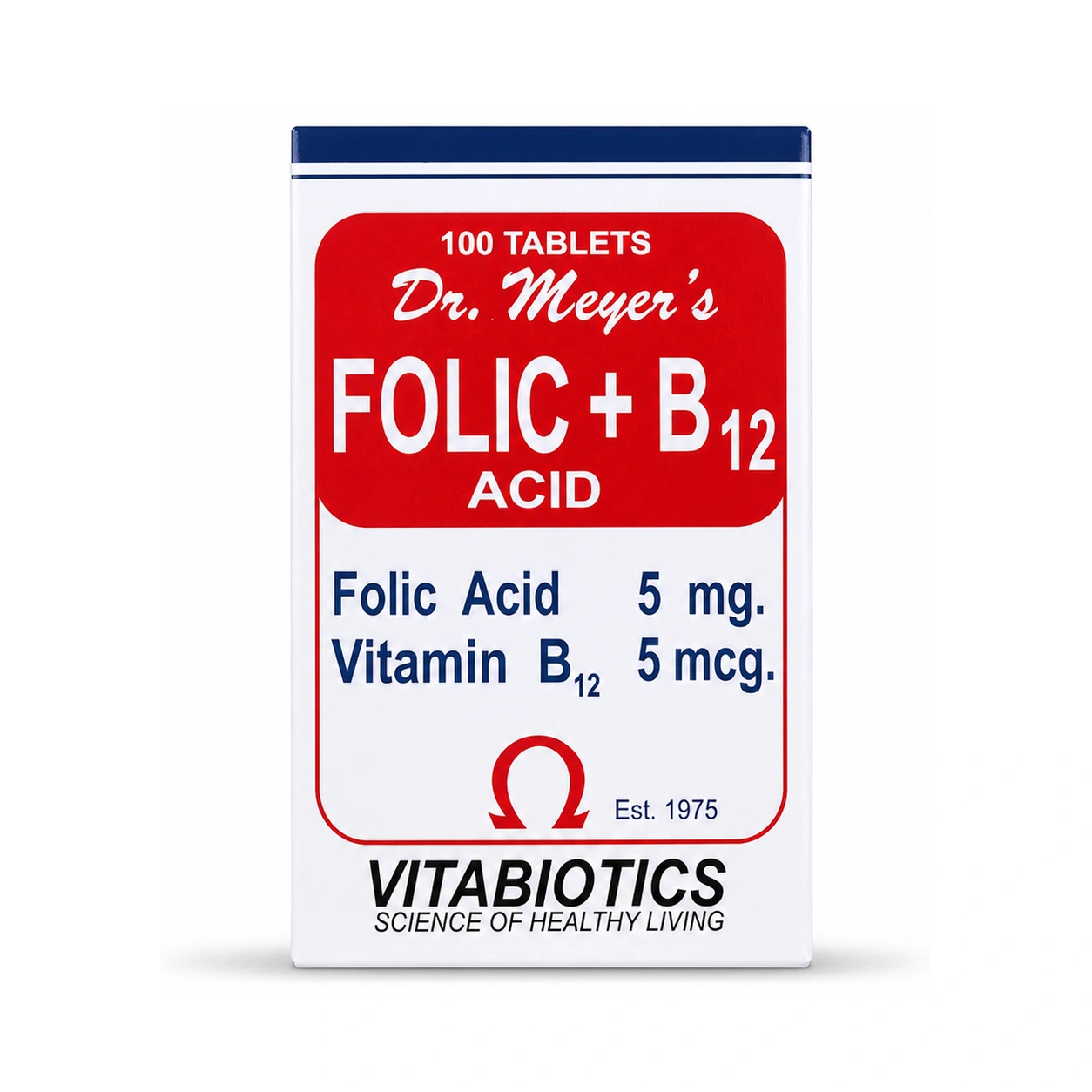 Dr. Meyer's Folic Acid + B12 Tablets 5 mg/5 mcg x 100 Tablets