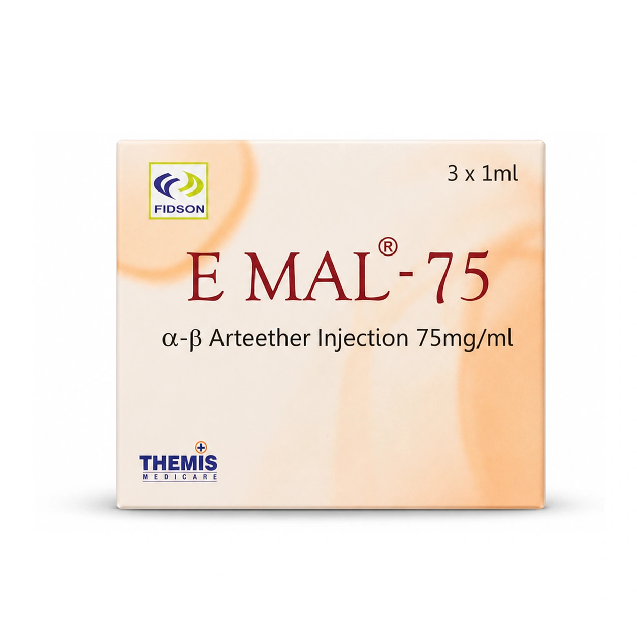 Emal-75 Alpha-Beta Arteether 75 mg/1 ml Solution for Injection x 3 ampoules