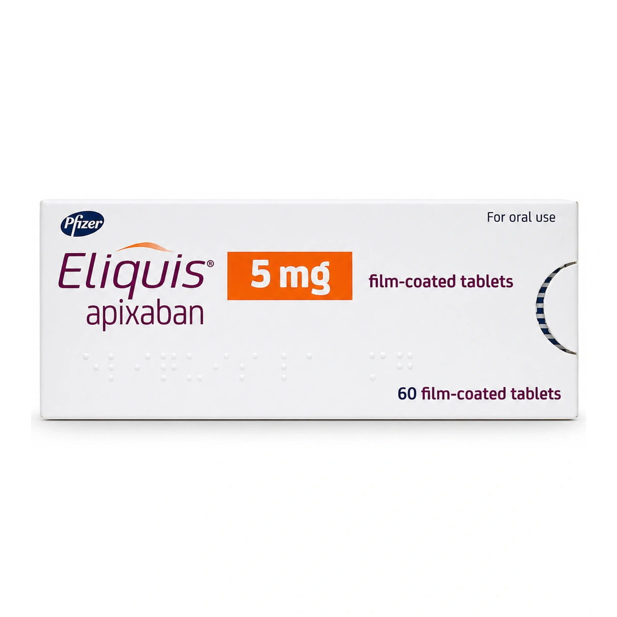 Eliquis Apixaban 5 mg Film-Coated Tablets x 60 Tablets