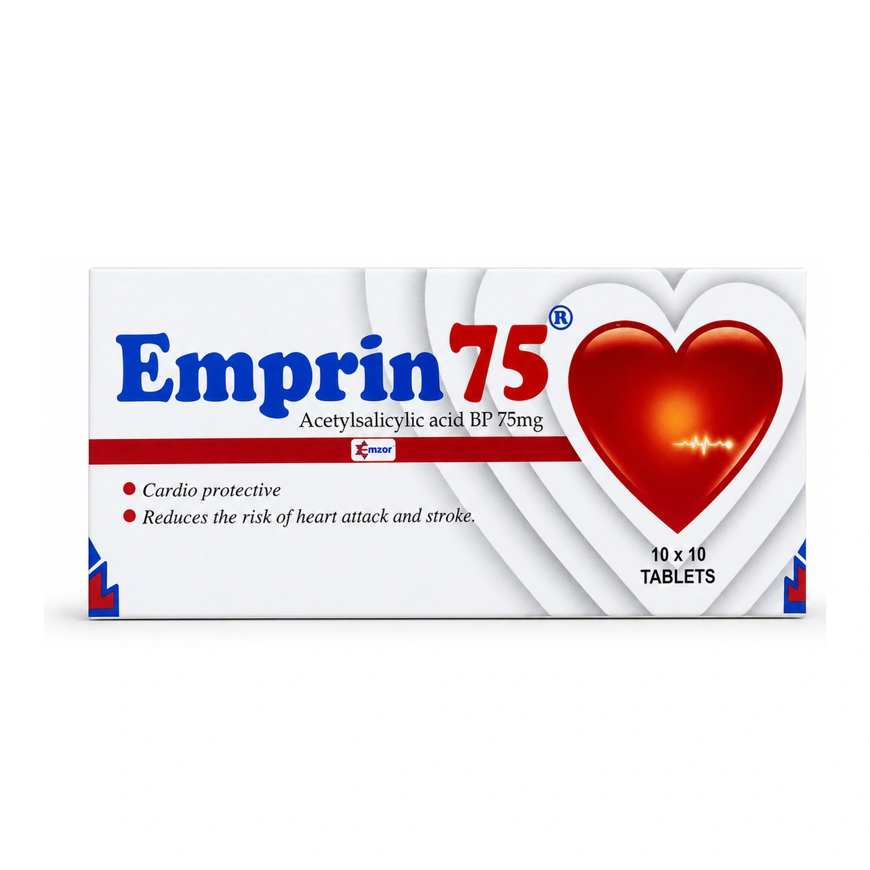Emprin Acetylsalicylic Acid 75 mg Tablets x 100 Tablets