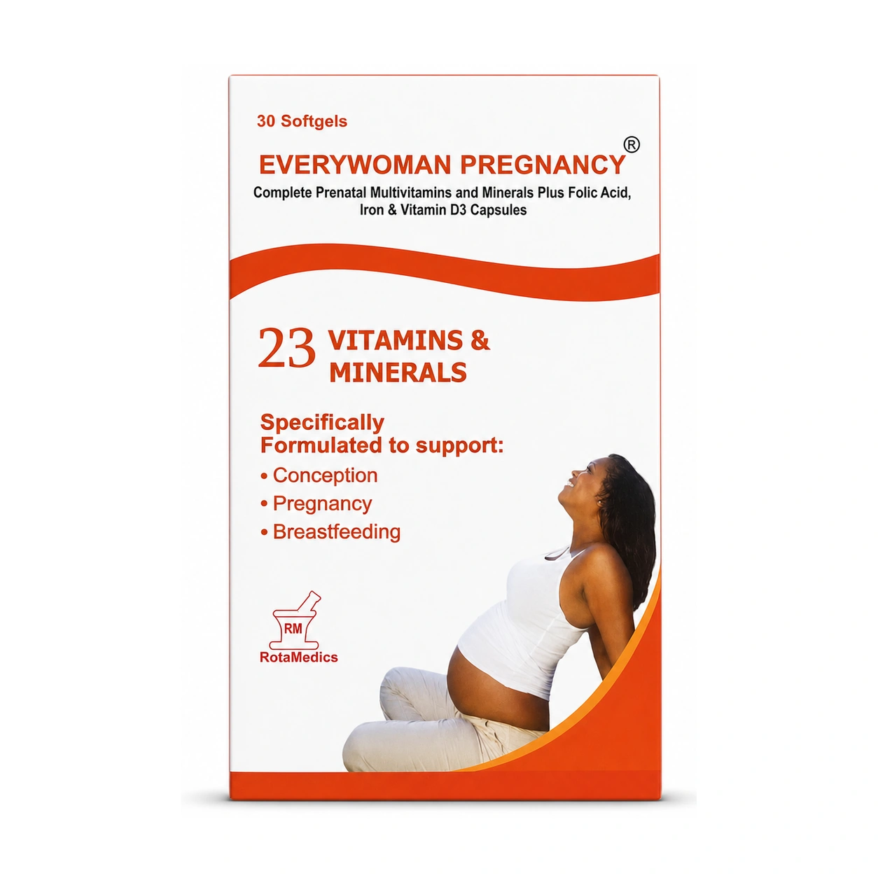 RotaMedics Everywoman Pregnancy Prenatal Multivitamins and Minerals Softgels x 30 Softgels