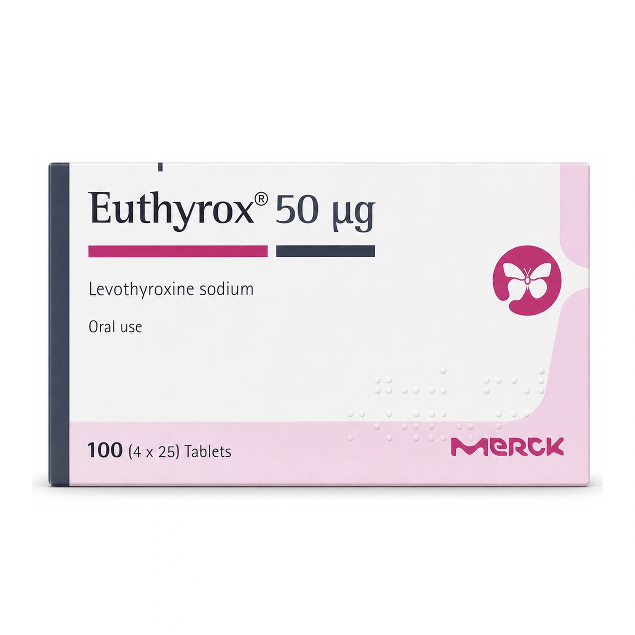 Euthyrox Levothyroxine Sodium 50 microgram Tablets x 100 Tablets