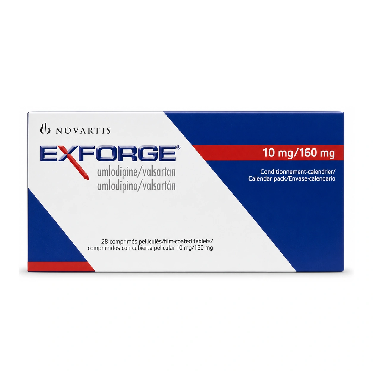 Exforge Amlodipine/Valsartan 10 mg/160 mg Film-Coated Tablets x 28 Tablets